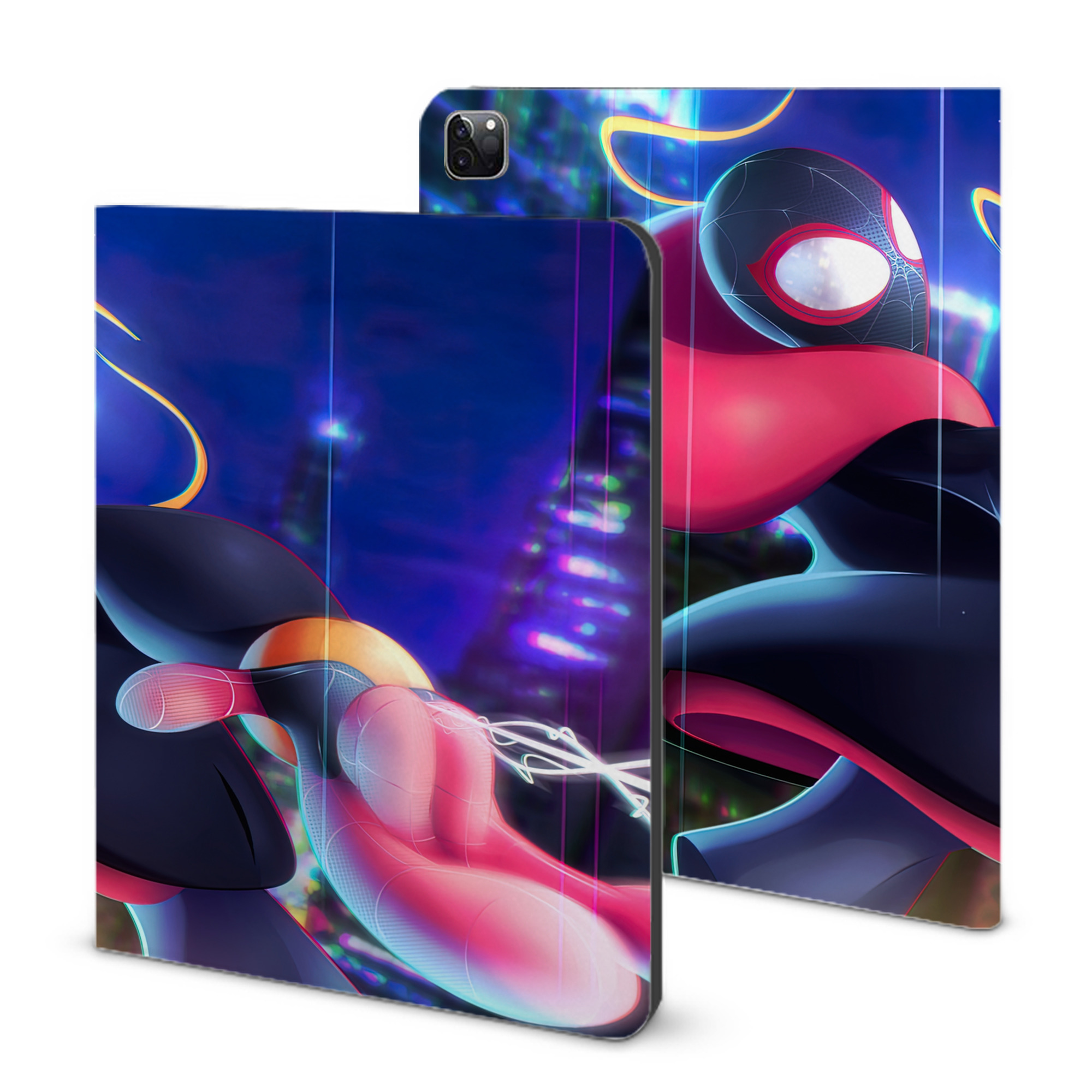 （画像用） Spider Man スパイダーマン IPad ケース ブック型 PUレザー TPU 耐衝撃 軽量 薄型 ペン収納なし 全面保護 IPad 各モデル対応